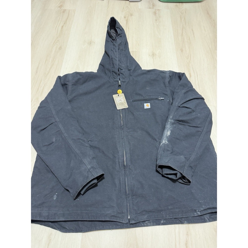 Carhart Women's Iconic Washed Duck Sierra Hooded Sherpa Lined Jacket Size 3X